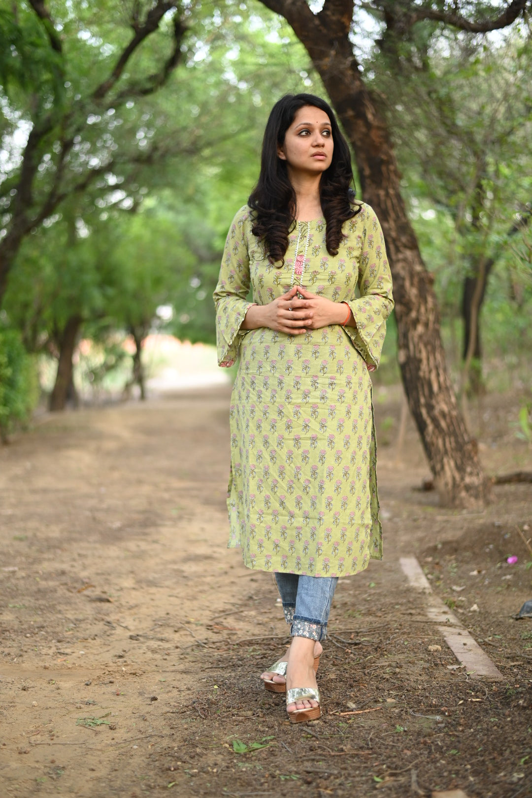 Bhama bell sleeves cotton kurti