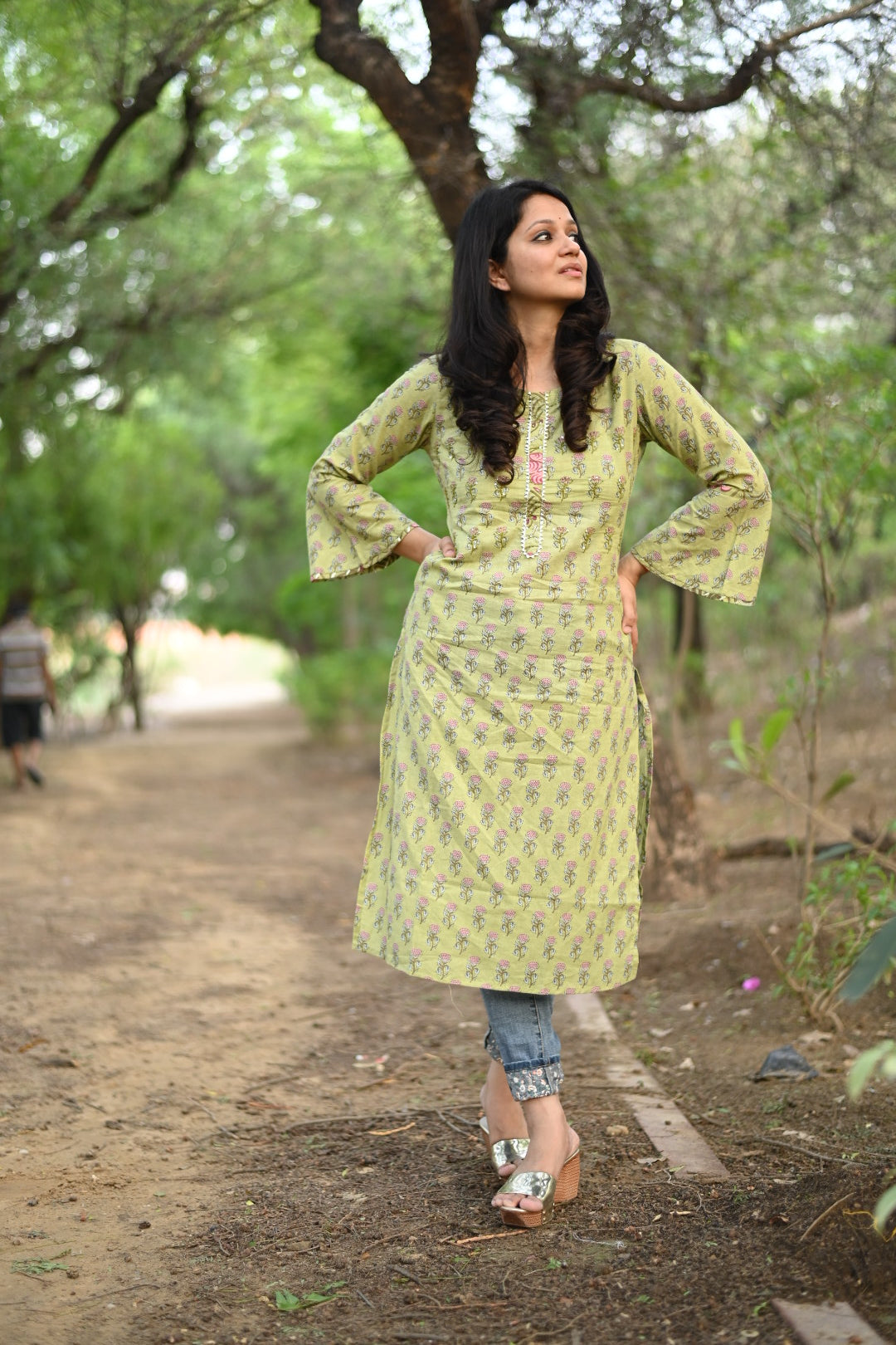 Bhama bell sleeves cotton kurti