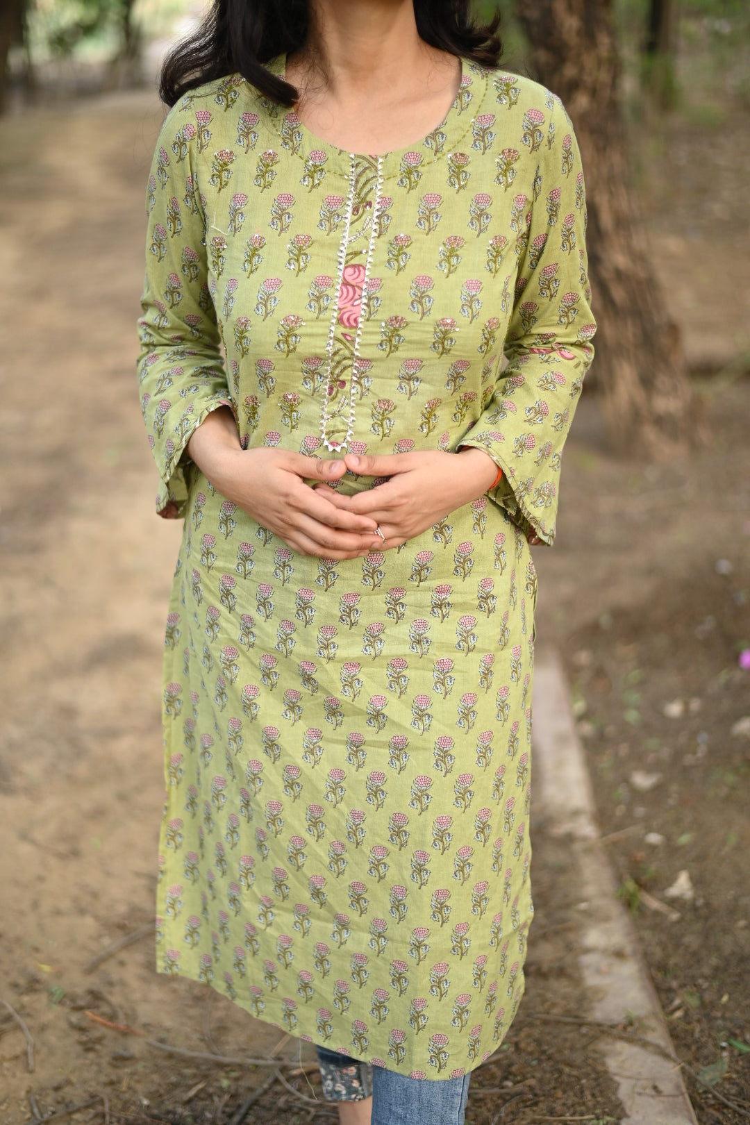 Bhama bell sleeves cotton kurti