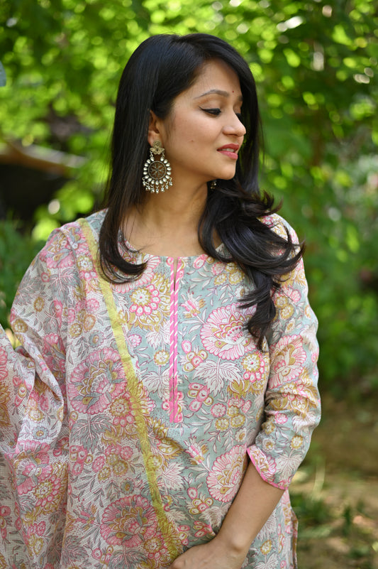 Gracie Handblock Suit Set