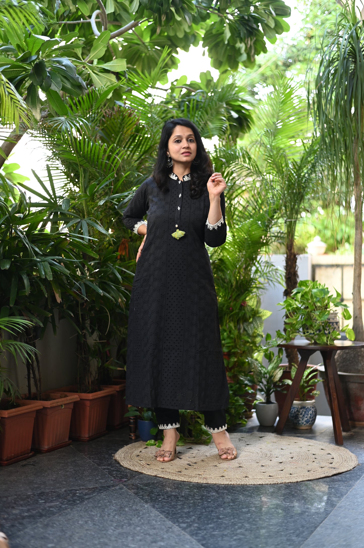 Meera Cotton Schiffli Kurta Pant