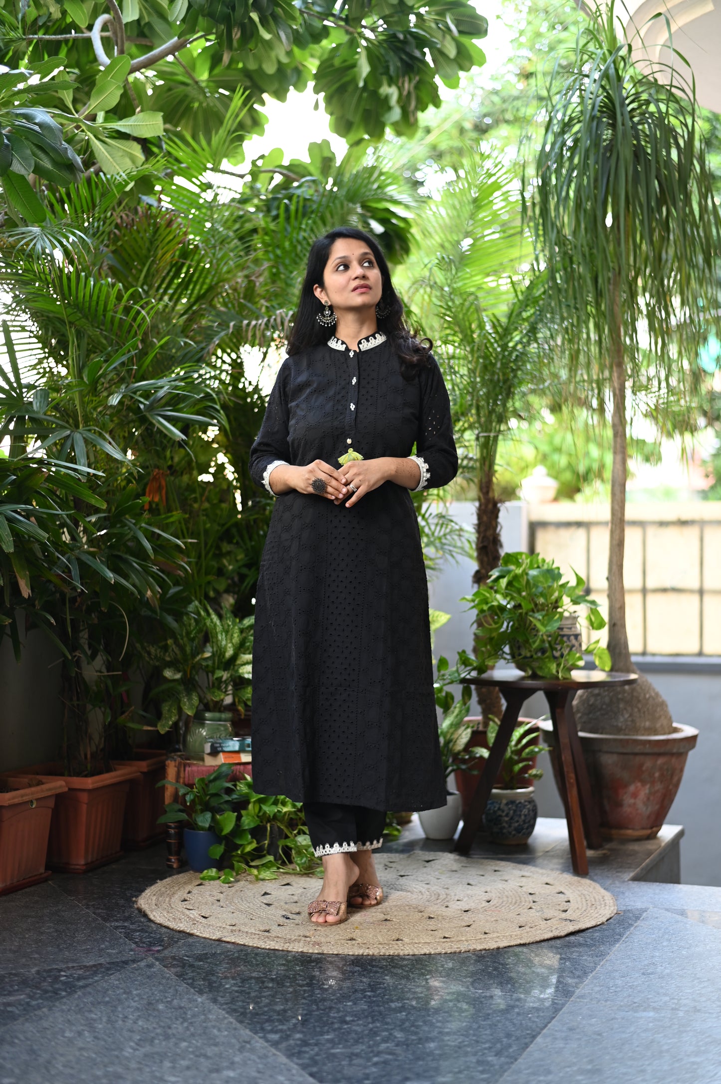 Meera Cotton Schiffli Kurta Pant