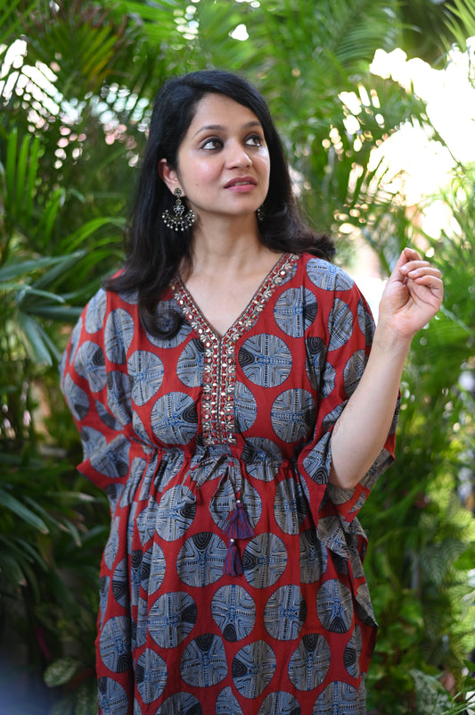 Aashri Cotton Kaftan Set