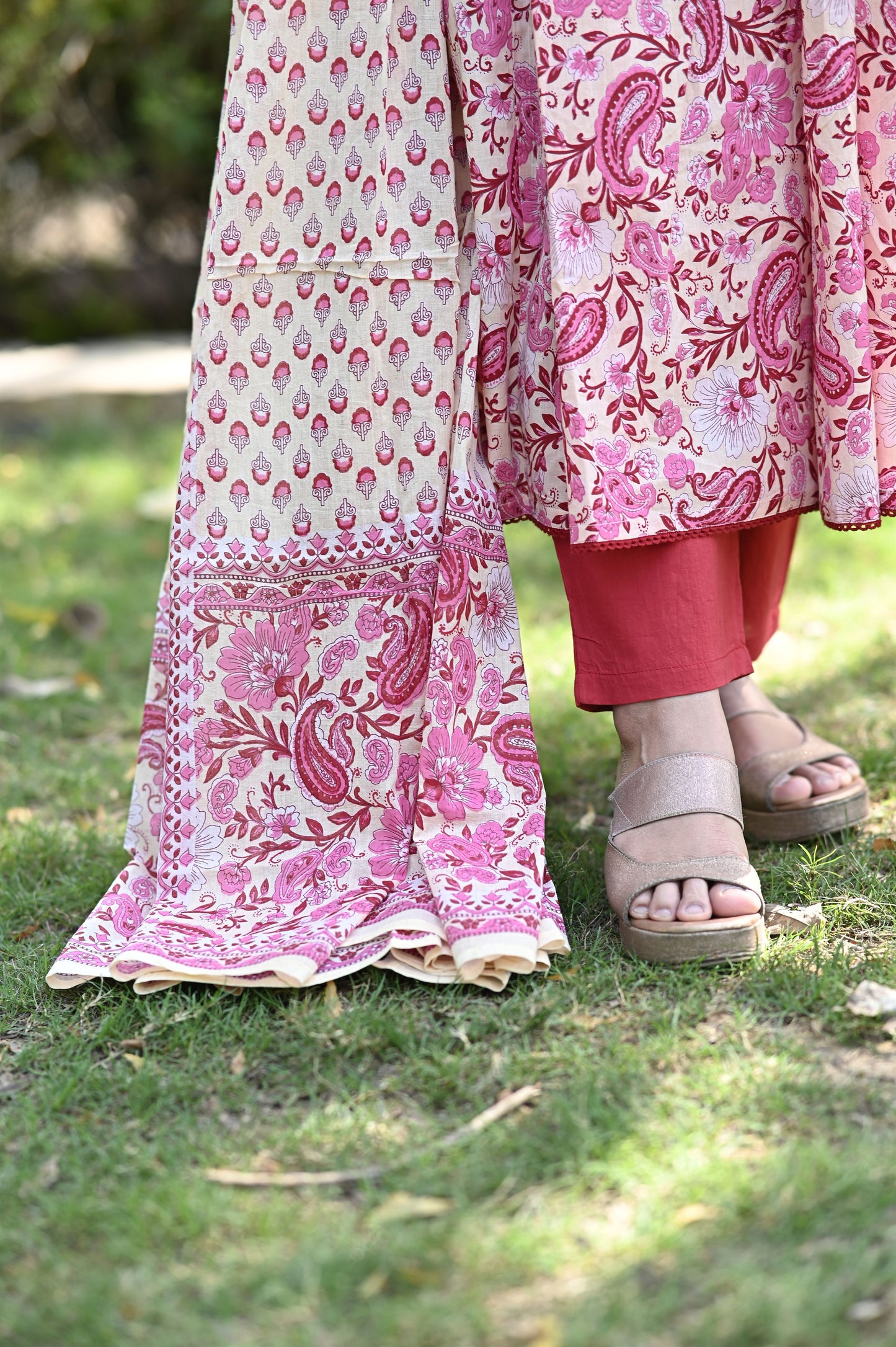 Anicham Alia Anarkali Cotton Suit Set