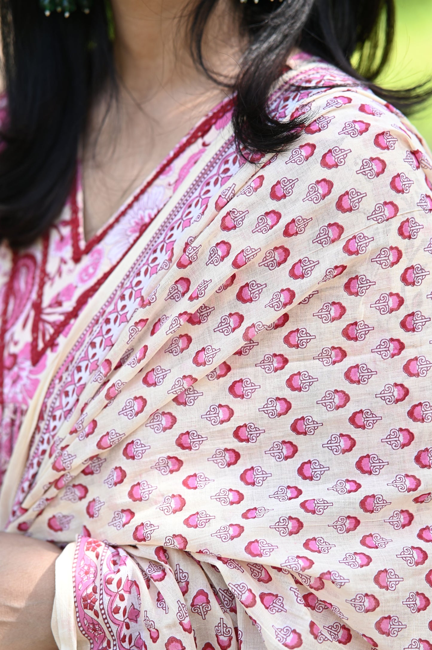 Anicham Alia Anarkali Cotton Suit Set