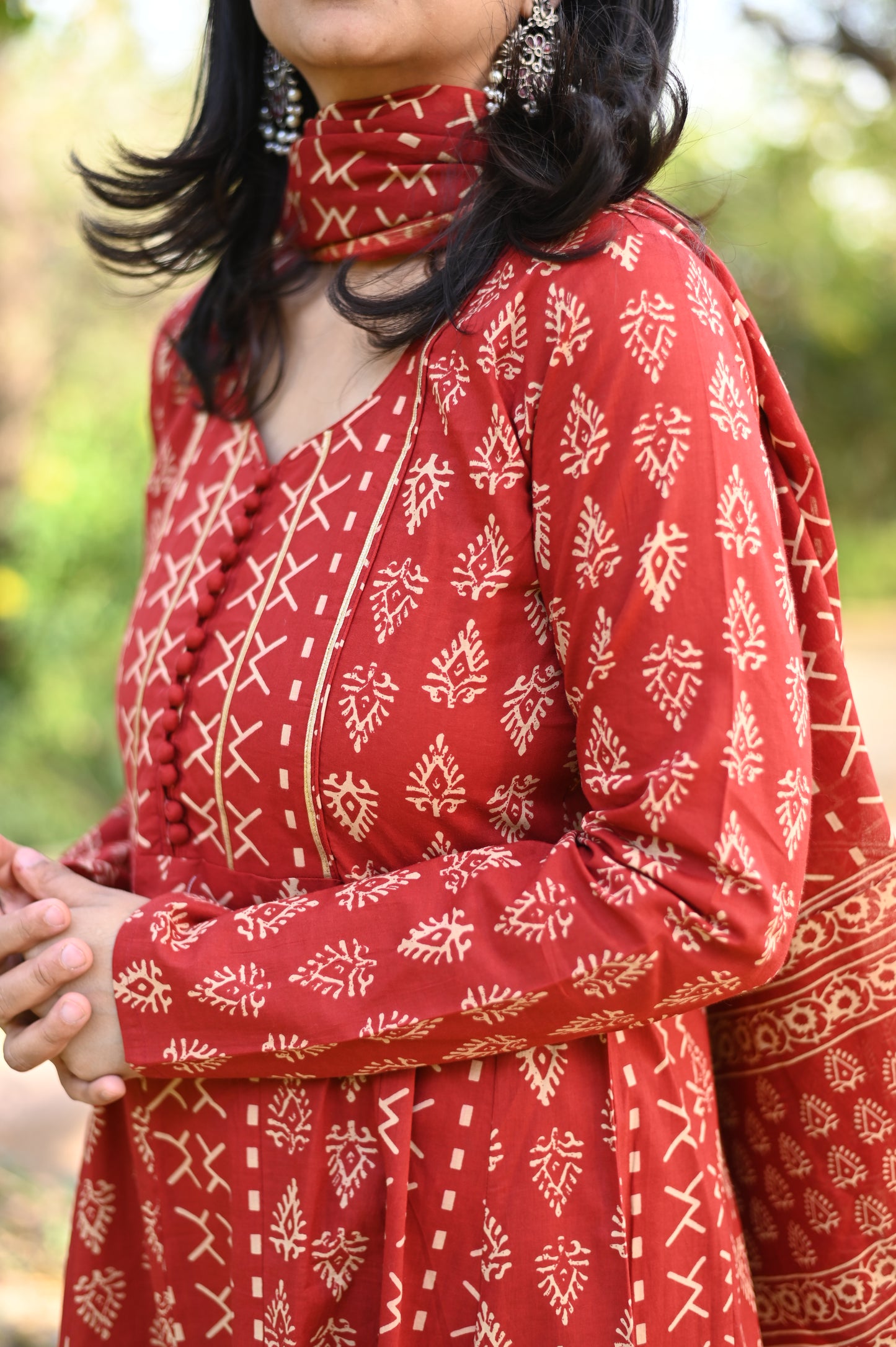 Marina Anarkali Cotton Suit Set
