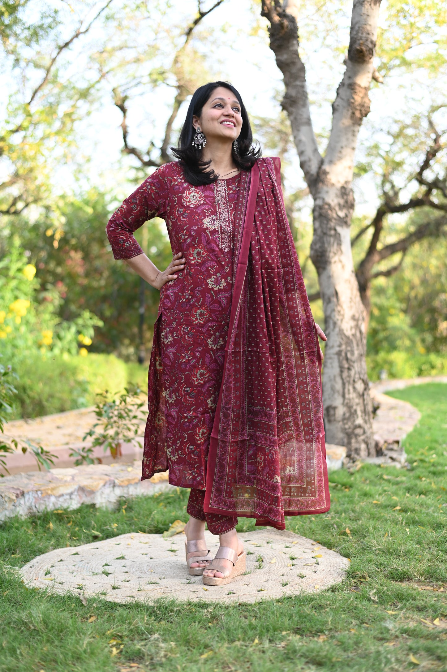 Mahira Floral Cotton Suit Set