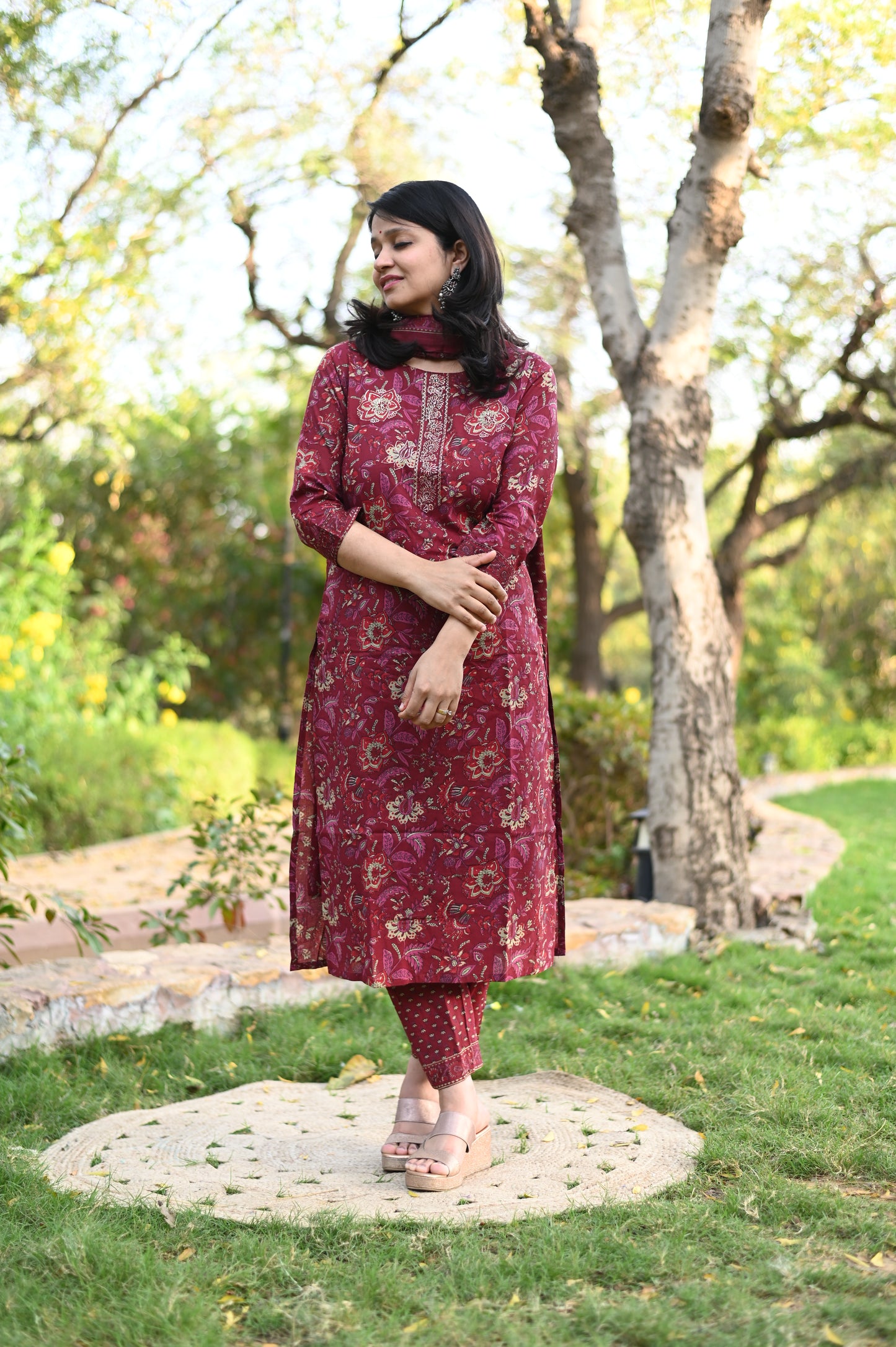 Mahira Floral Cotton Suit Set