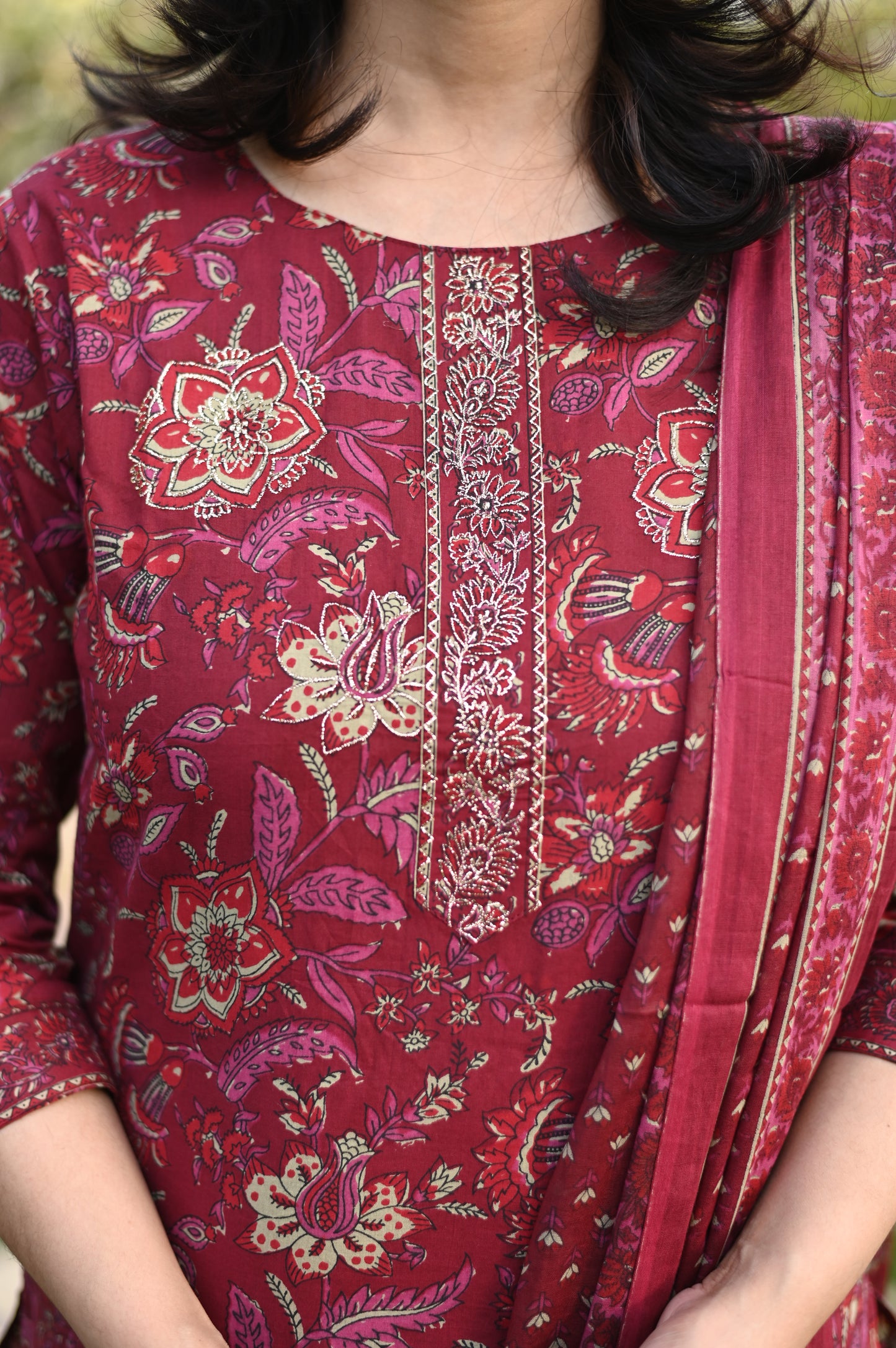 Mahira Floral Cotton Suit Set