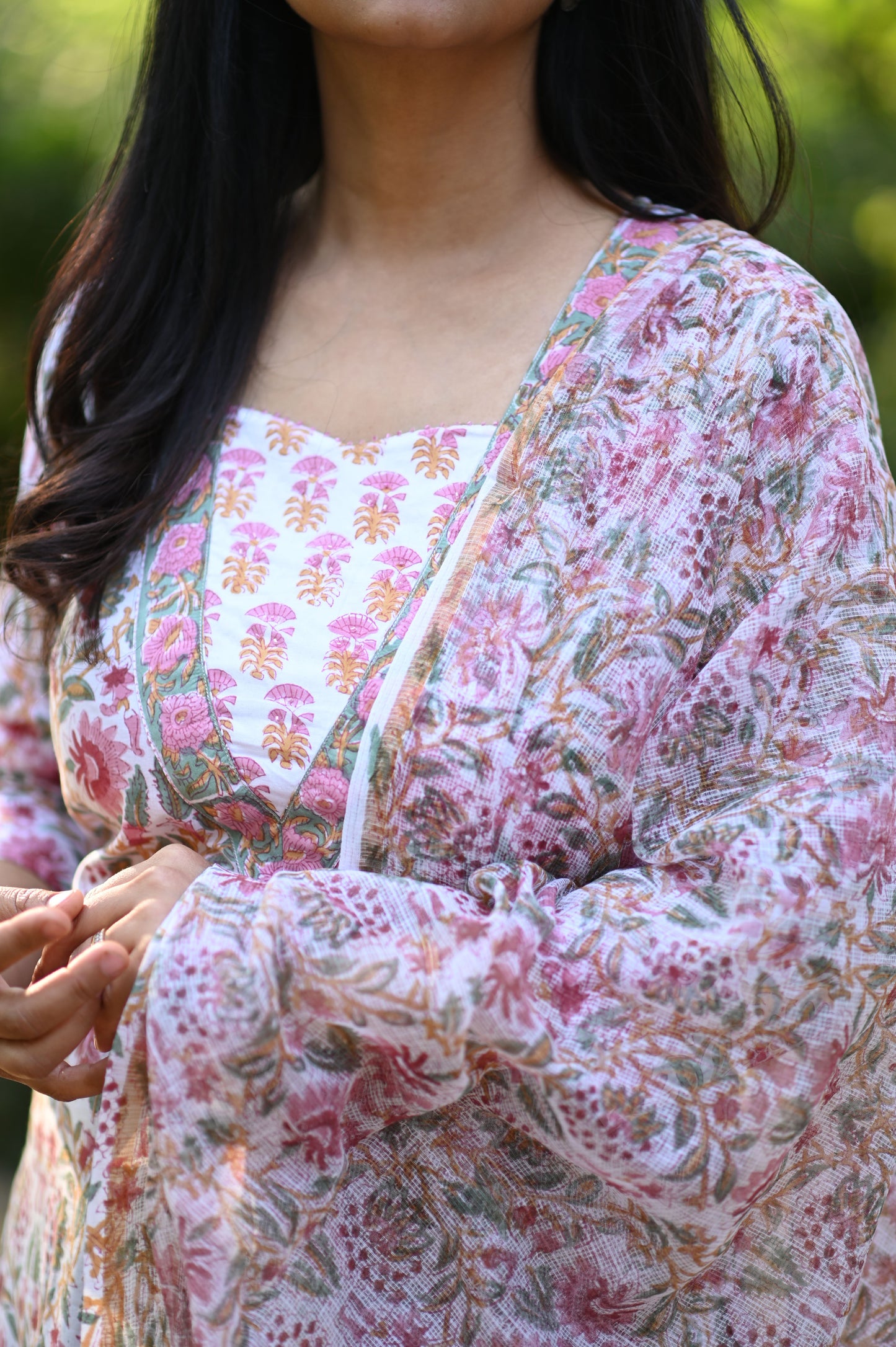 Rajni Hand Block Cotton Suit Set