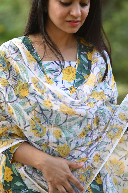 Harini Hand Block Cotton Suit Set