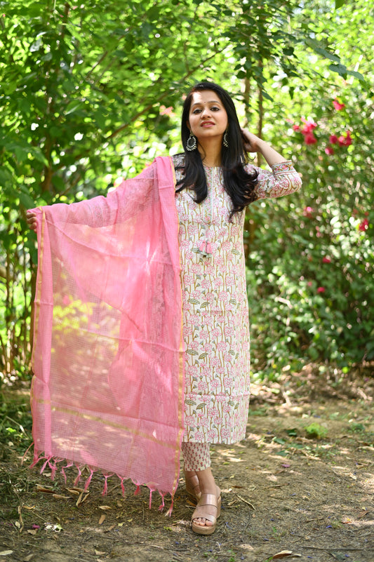 Kamali Handblock Suit Set