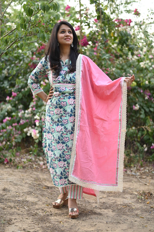 Rozaa Cotton Suit Set