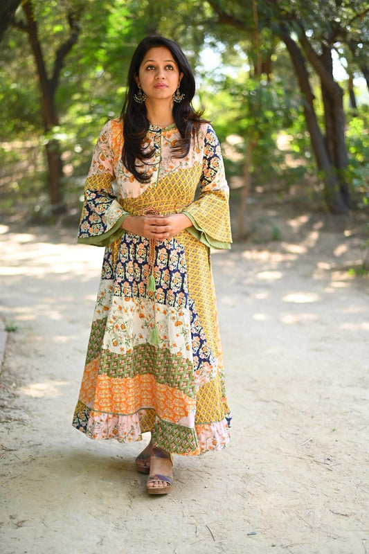 Multicolor Cotton One Piece