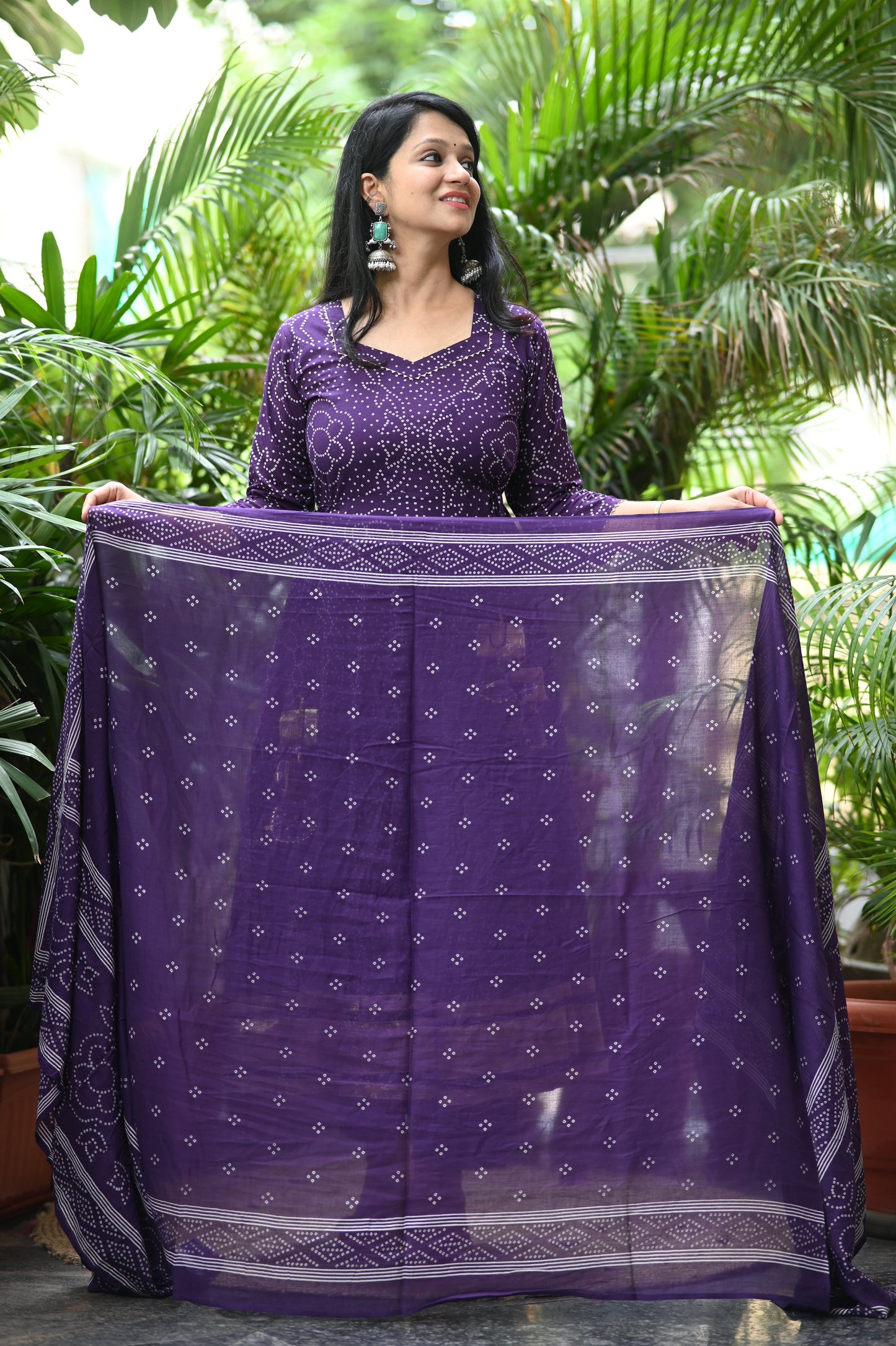 Gulbandh Bandhani Anarkali Suit Set