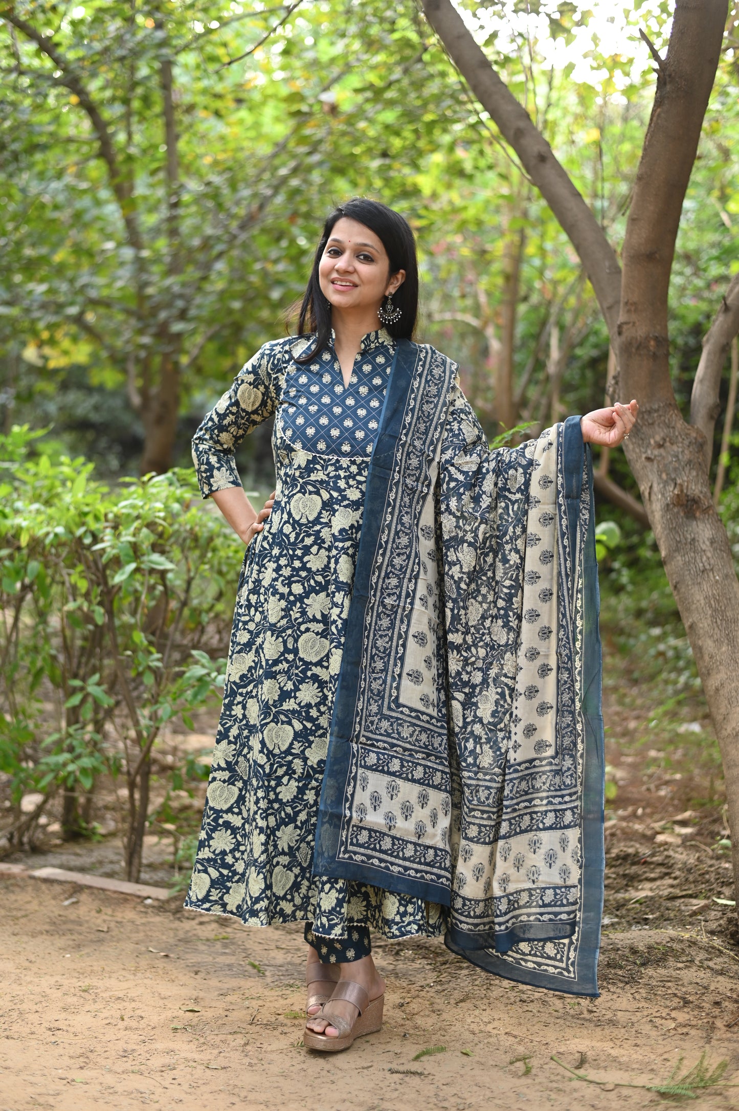 Arika Anarkali Cotton Suit Set