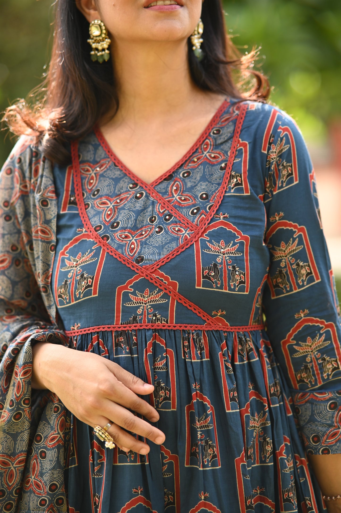 Nagma Anarkali Cotton Suit Set