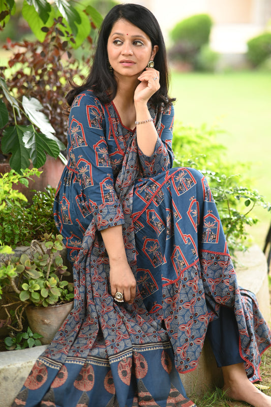 Nagma Anarkali Cotton Suit Set