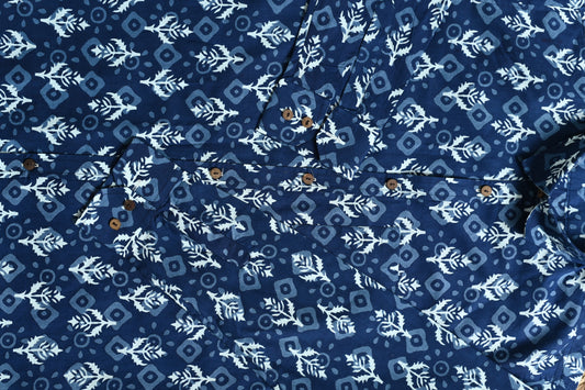 Dabu Print Cotton Shirt