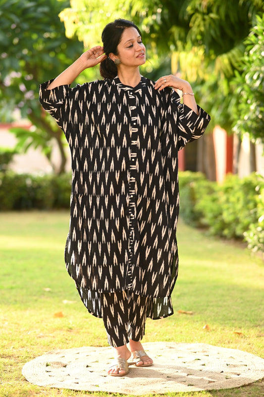 Black Ikkat Cotton Set