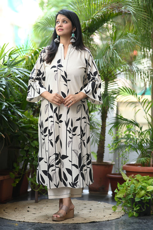 Chloe Black A-Line Cotton Co-ord Set