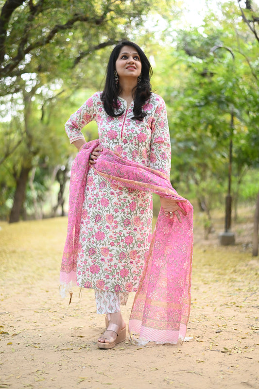 Gulabo Schiffli Cotton Suit Set