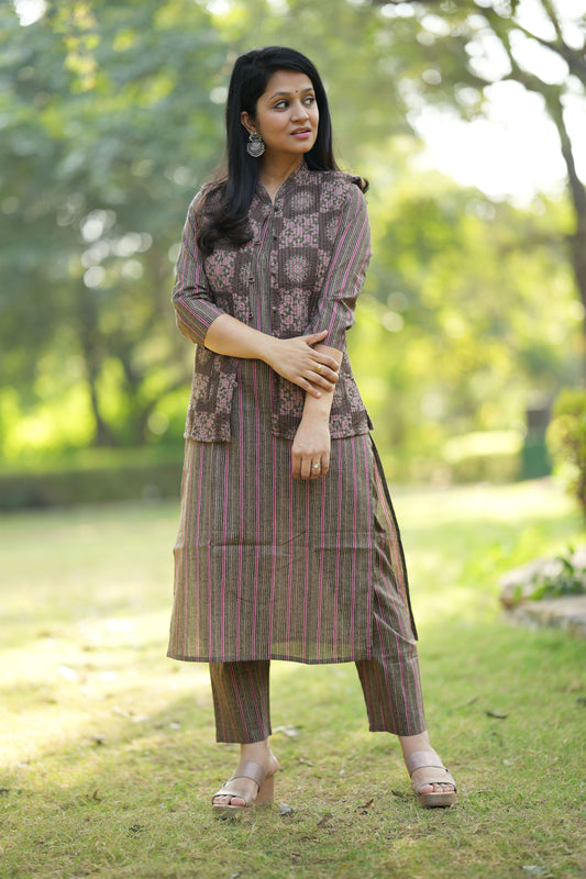 Maya Kurta Pant with Jacket Set