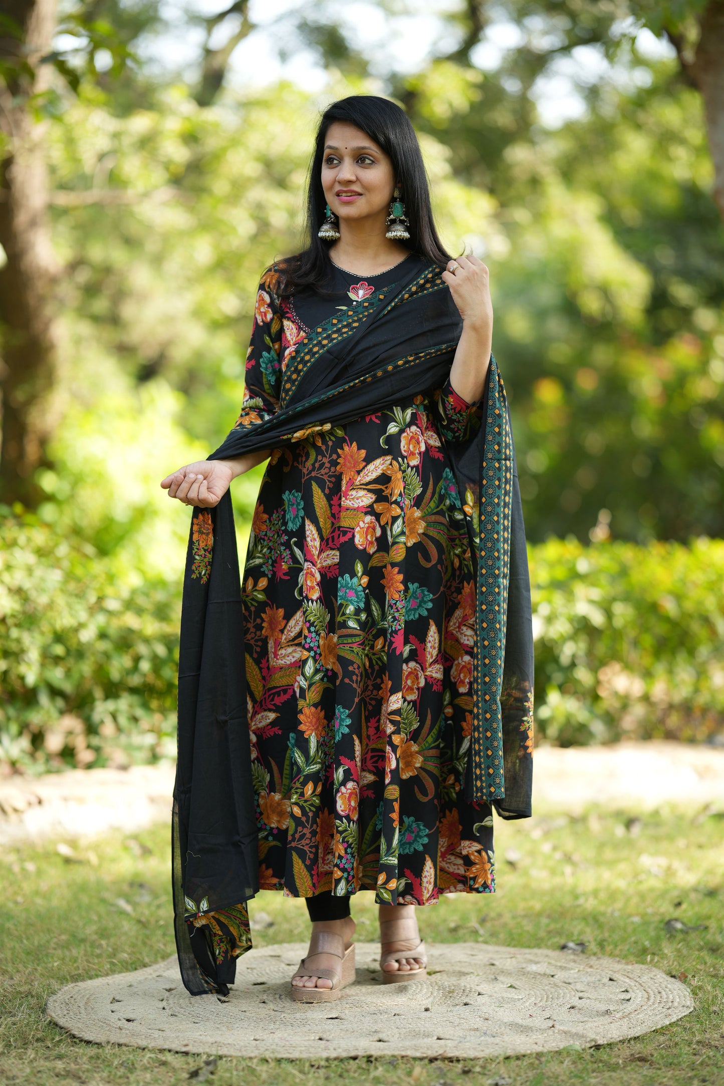 Shaayra Cotton Anarkali Suit Set