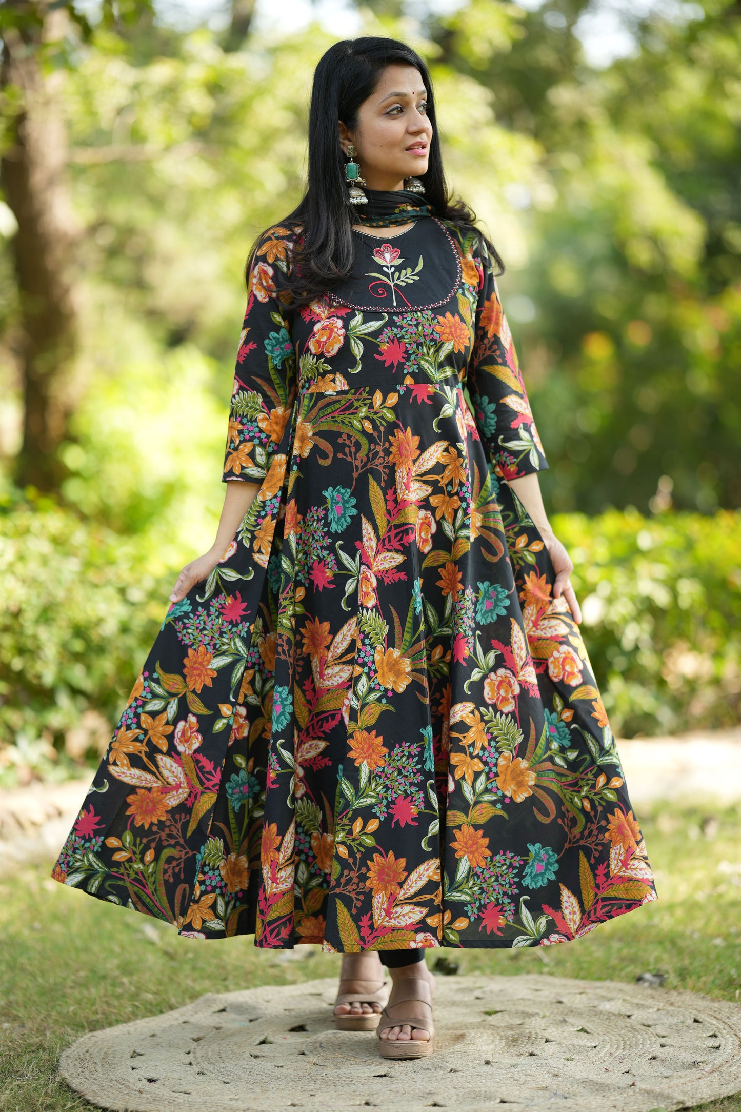Shaayra Cotton Anarkali Suit Set