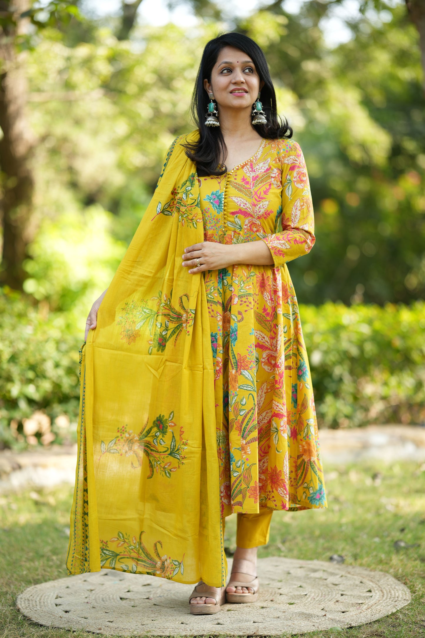 Vaidehi Cotton Anarkali Suit Set
