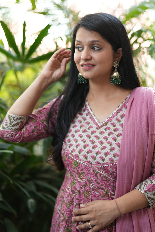 Jhanak Cotton Anarkali Suit Set