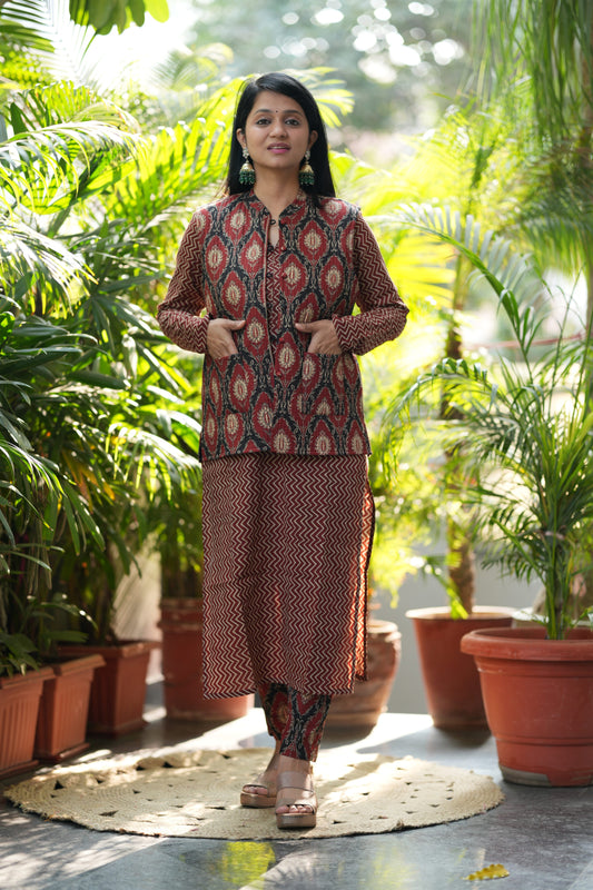 Manvi Kurta Pant with Jacket Set