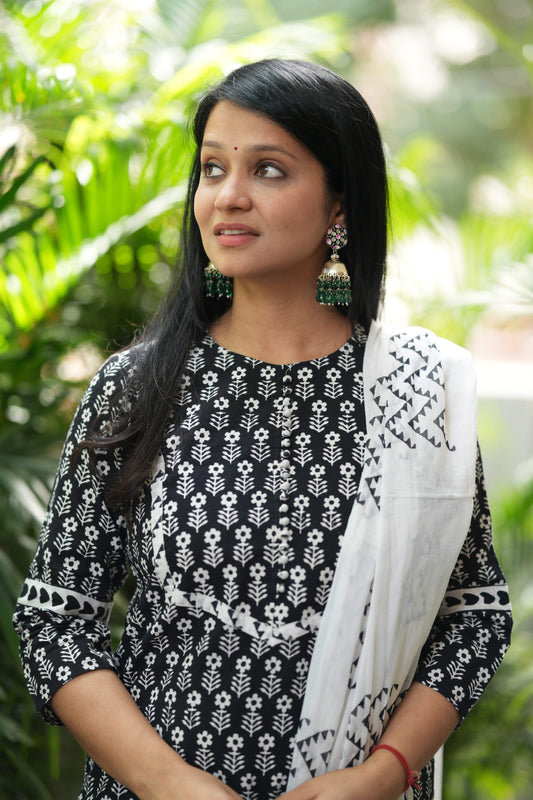 Sootra Cotton Hand Block Suit Set