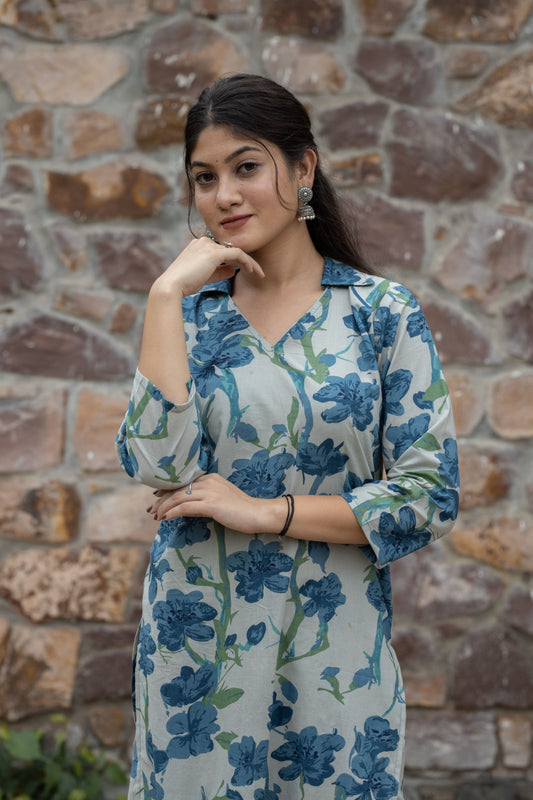Divita Discharge Print Kurta Pant Set