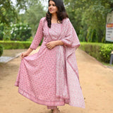 OP Cotton Anarkali Suit Set