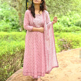 OP Cotton Anarkali Suit Set