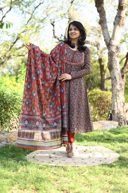 Jhilmil Anarkali Cotton Suit Set
