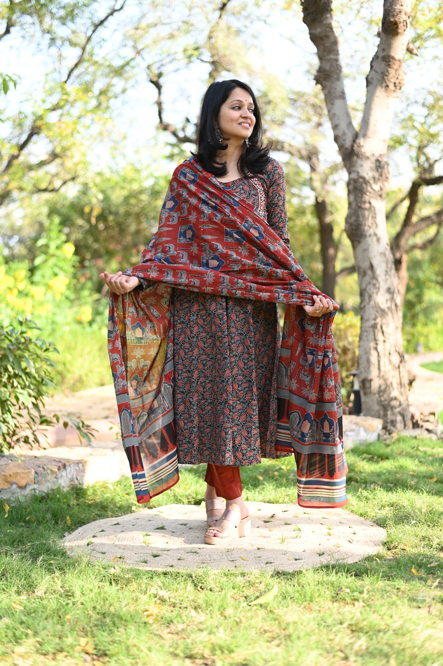 Jhilmil Anarkali Cotton Suit Set