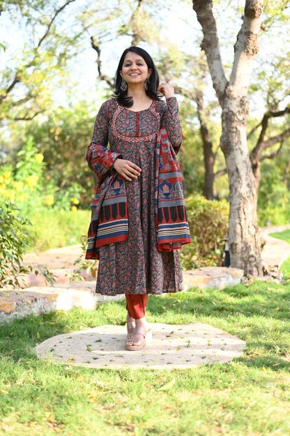 Jhilmil Anarkali Cotton Suit Set