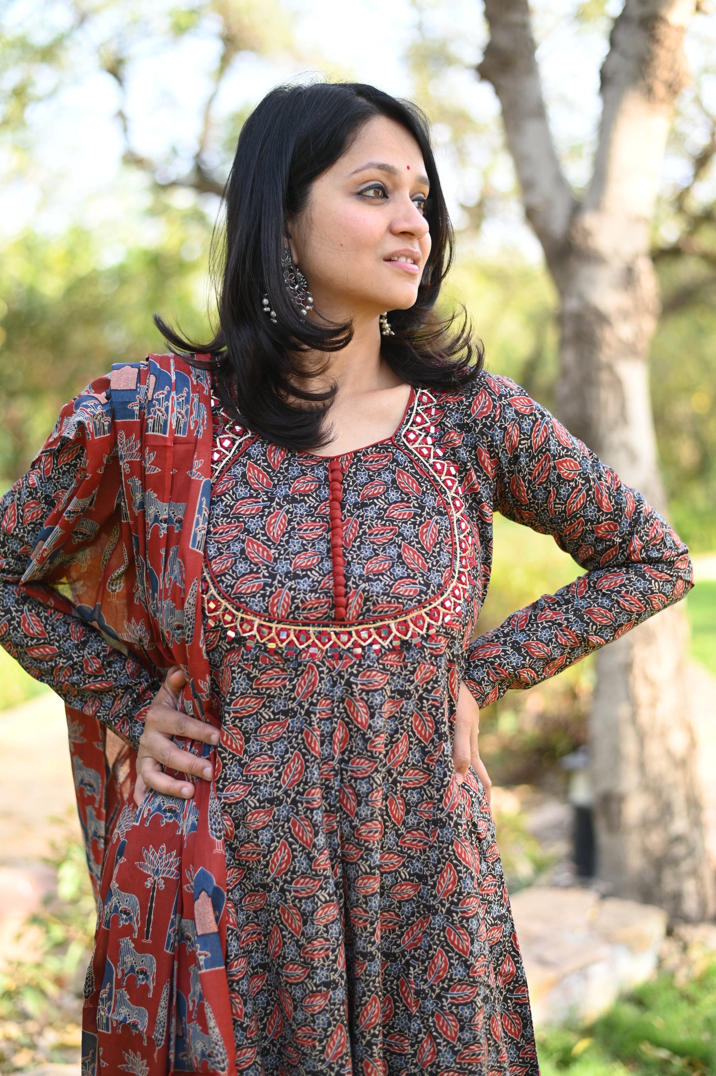 Jhilmil Anarkali Cotton Suit Set