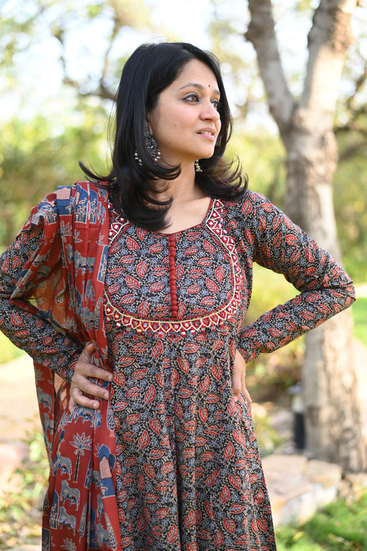 Jhilmil Anarkali Cotton Suit Set