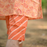 Orange Cotton Kurta Pant set