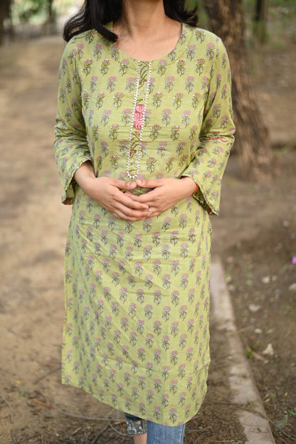 Bhama bell sleeves cotton kurti