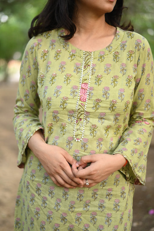 Bhama bell sleeves cotton kurti
