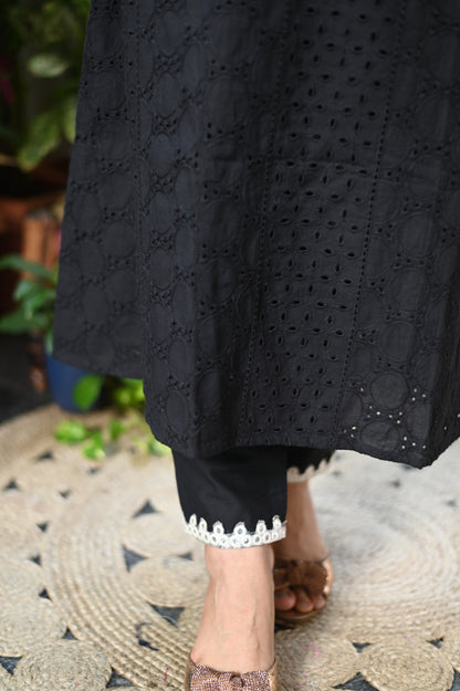 Meera Cotton Schiffli Kurta Pant