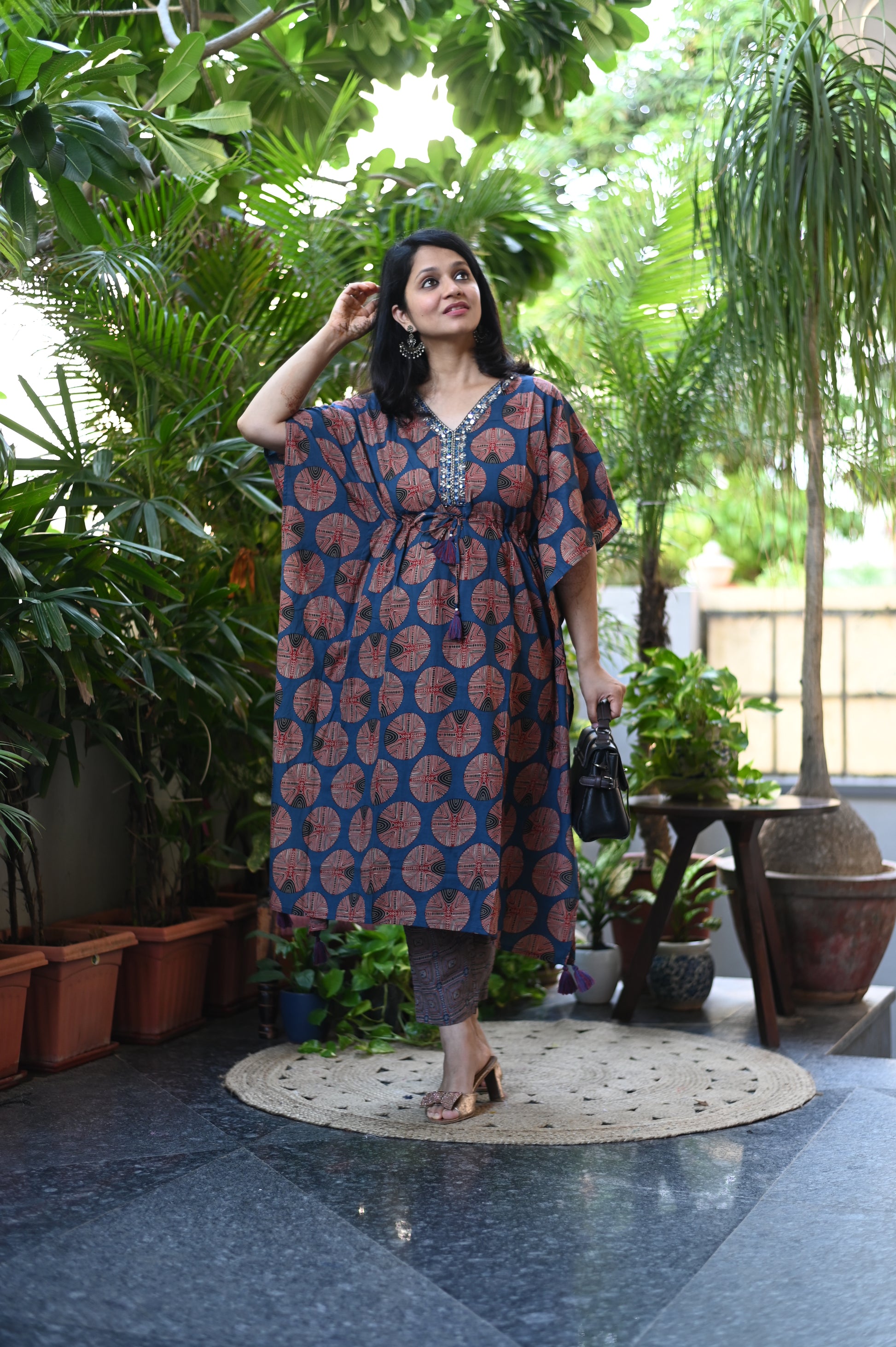 Nazaa Cotton Kaftan Set – DHOLKEE Nazaa Cotton Kaftan Set – DHOLKEE