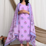 Lilac cotton suit set