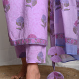 Lilac cotton suit set