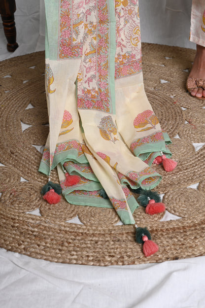 Noori Handblock Cotton Suit Set