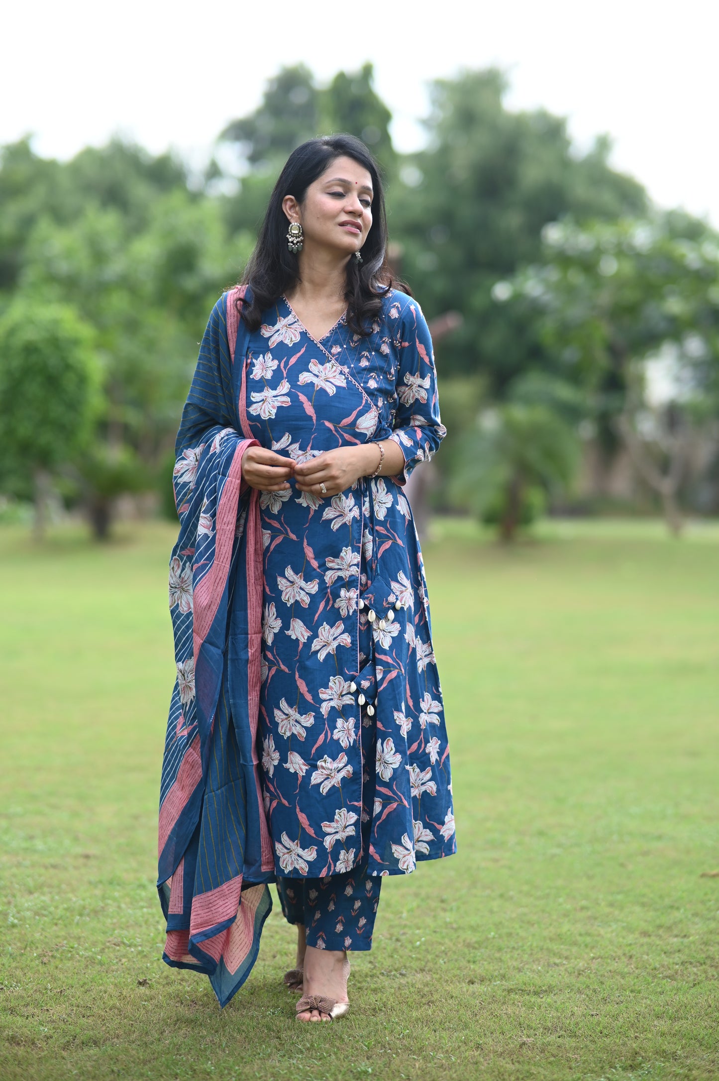 Firoza A-Line Cotton Suit Set